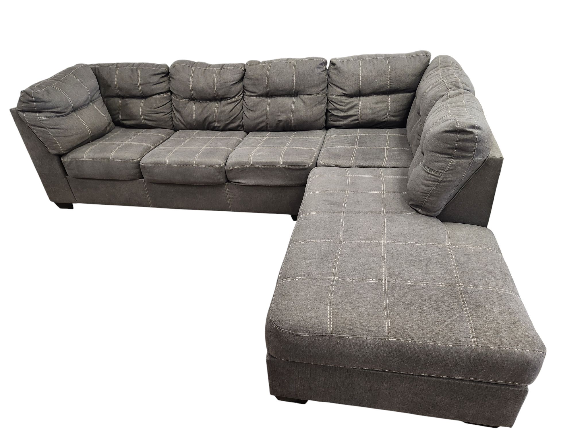 Ashley Furniture Gray Sectional with Chaise - Image 4