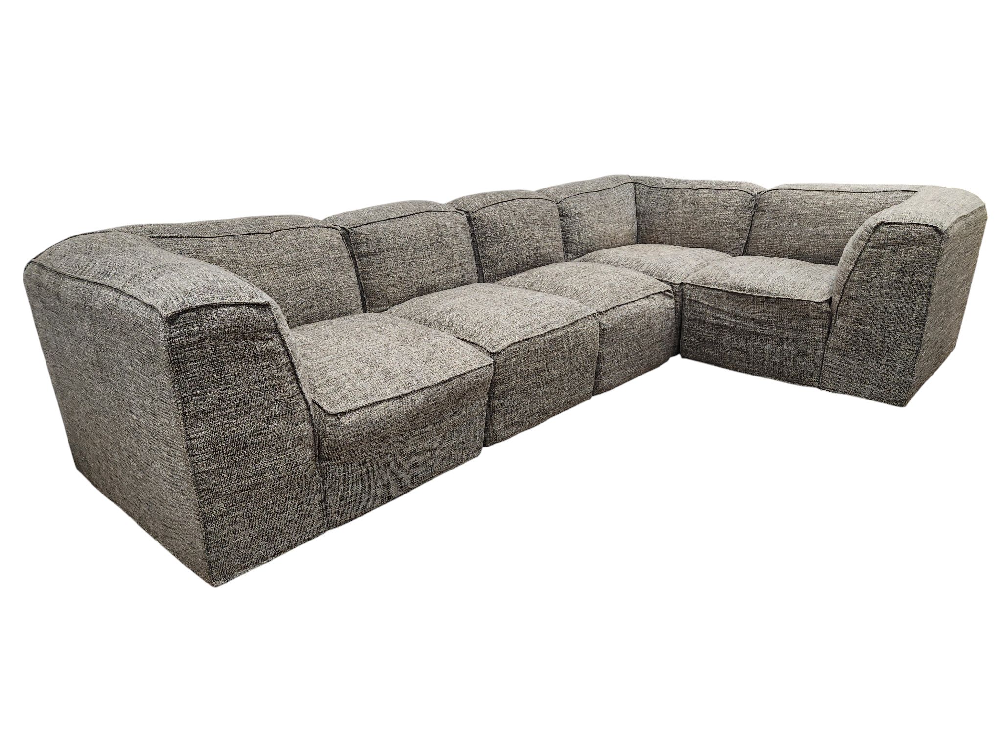 5pc Gray Modular Sectional