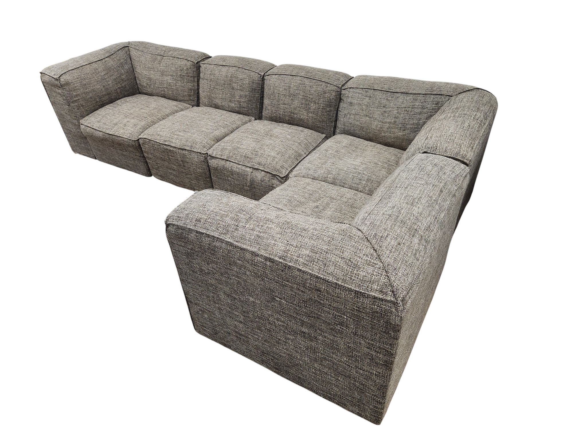 5pc Gray Modular Sectional - Image 4