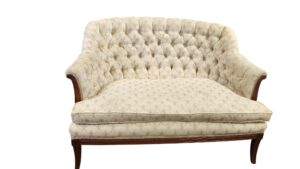 Victorian-Style Sofa with Mahogany Frame