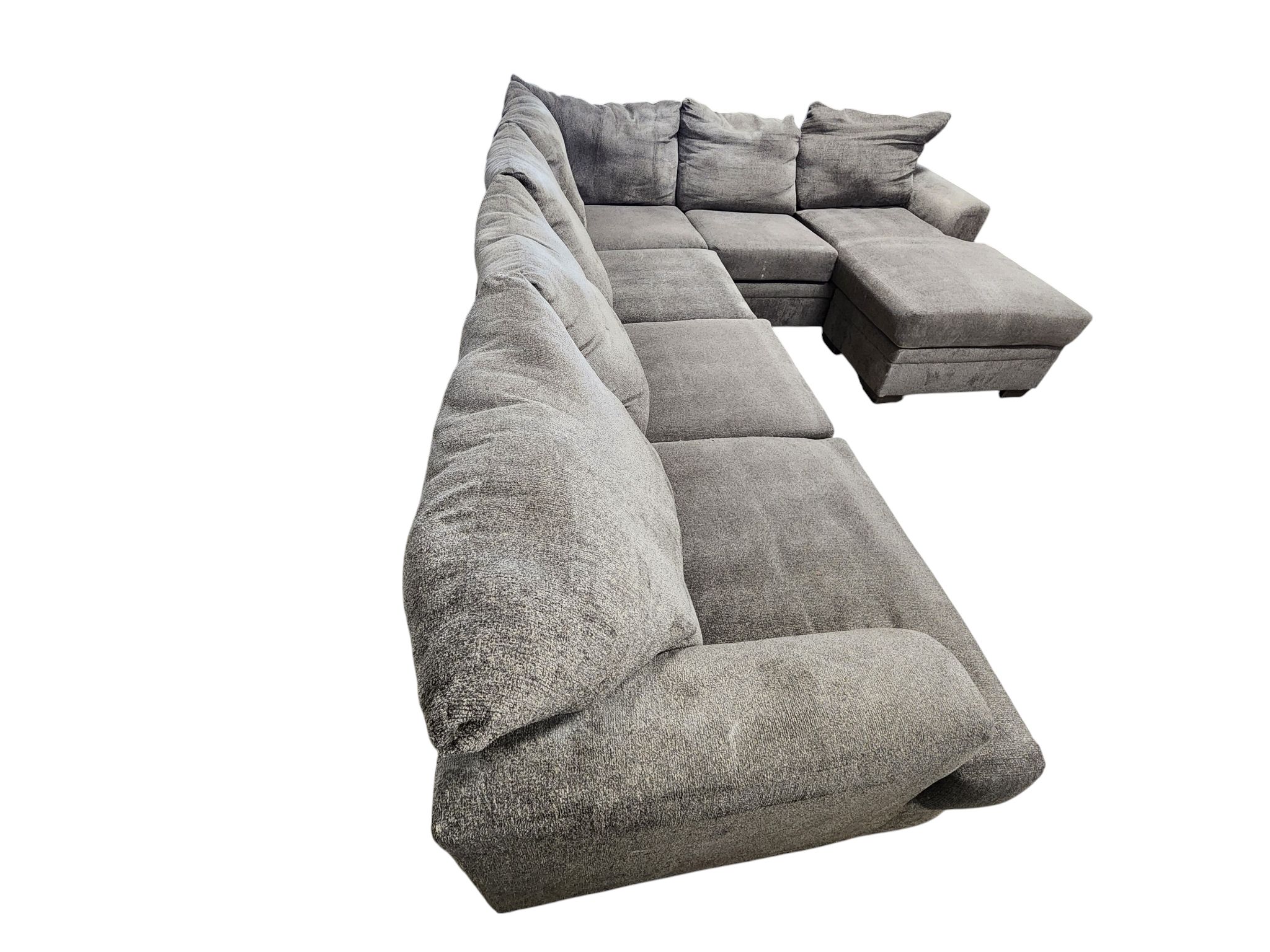 American Furniture Gray U-Shaped Sectional - Image 3