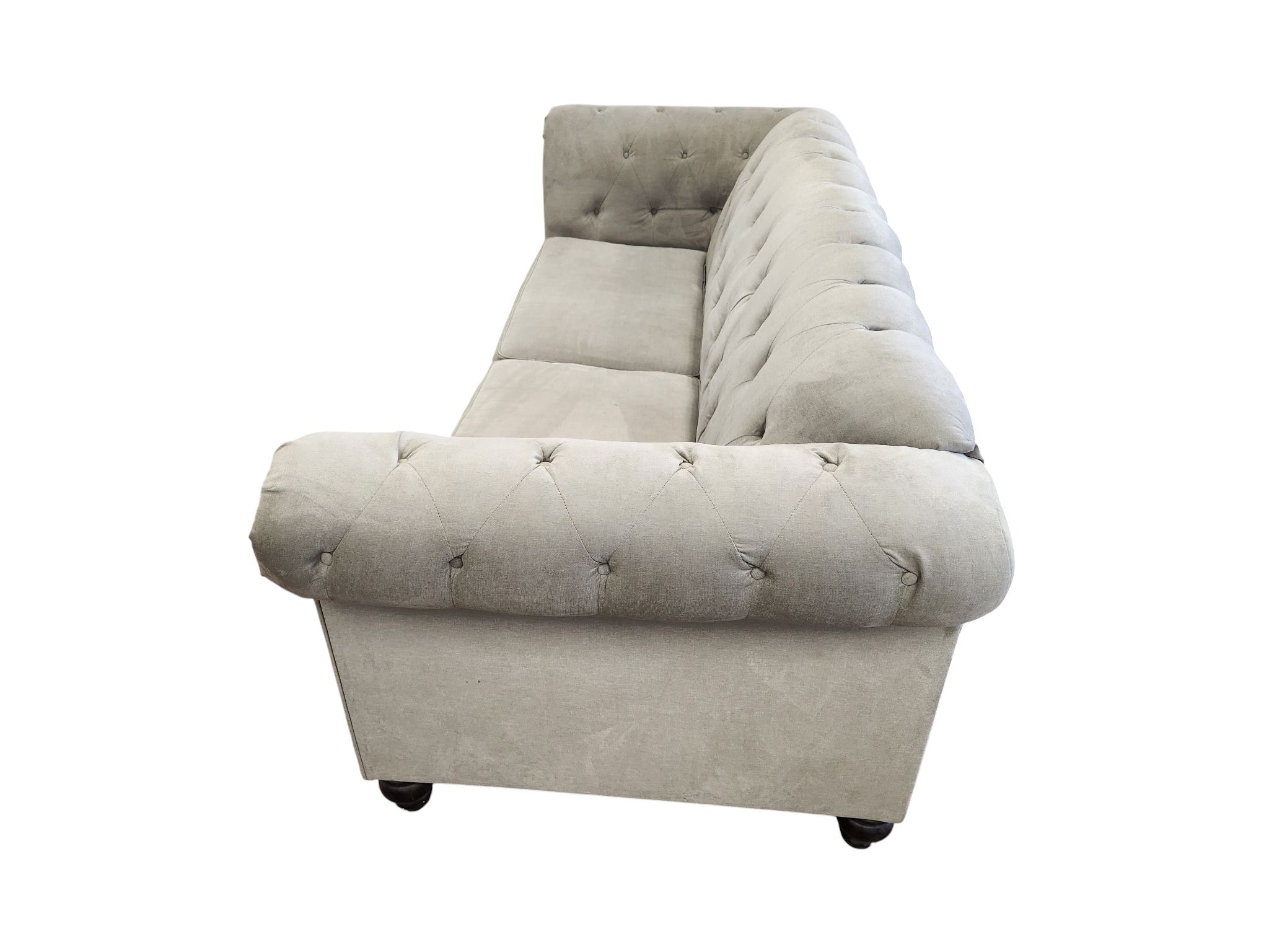 Gray Mid-Century Modern Oversized Loveseat - Image 4
