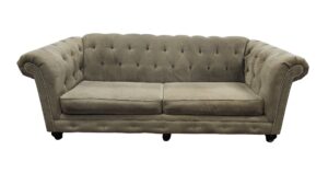 Gray Mid-Century Modern Oversized Loveseat