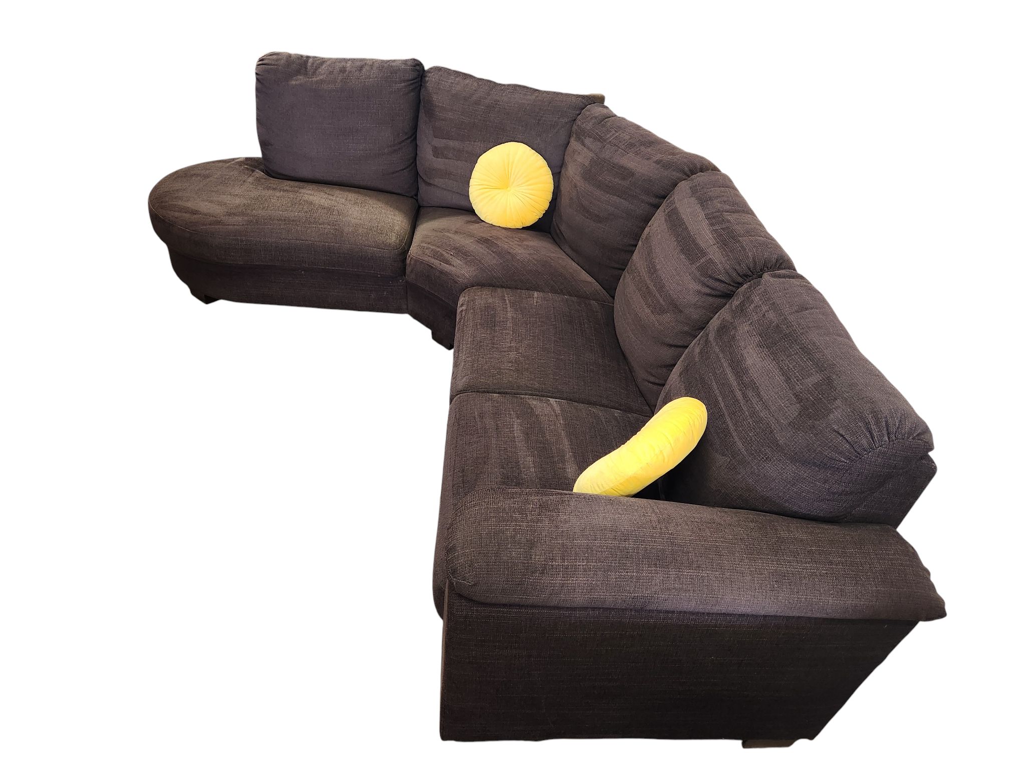 Brown L-Shaped Sectional with Chaise - Image 4