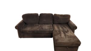 Brown Sectional with Storage Chaise
