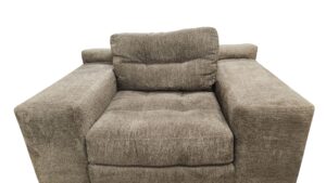 Light Brown Oversized Chair with Armchairs