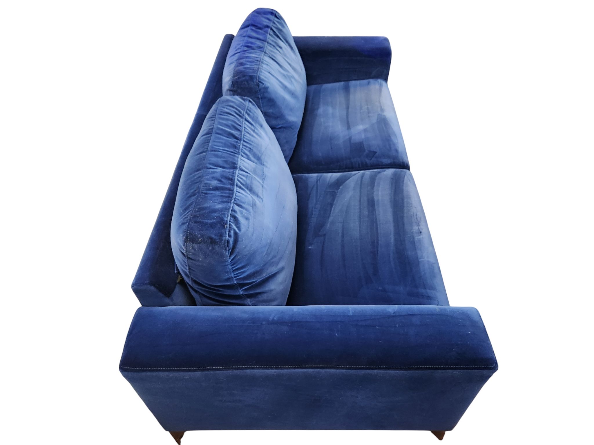 Dark Blue MCM Loveseat - Image 3