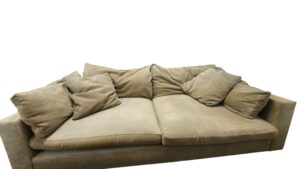 Beige Oversized Loveseat