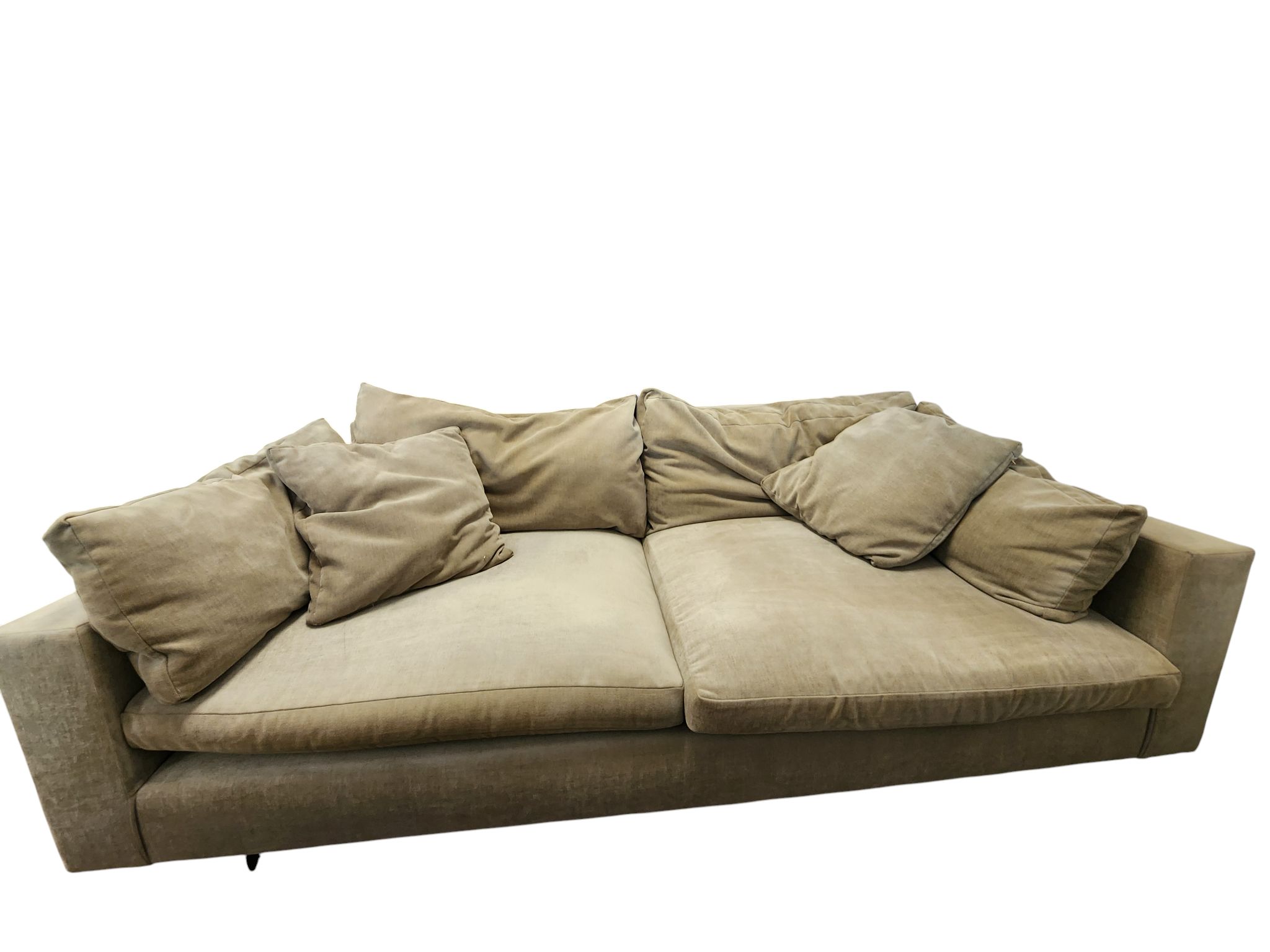 Beige Oversized Loveseat