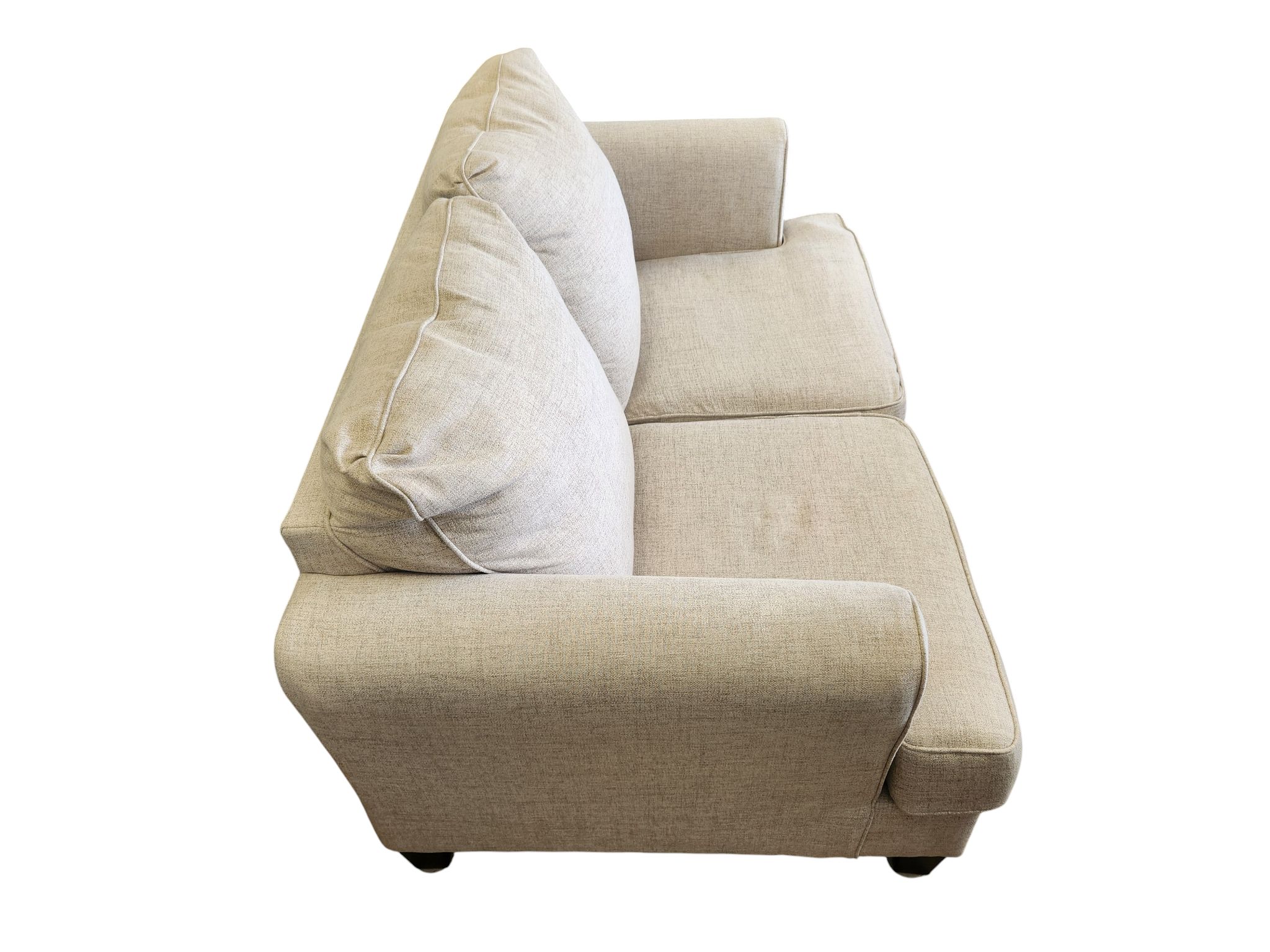 Ashley Style Off-White Loveseat - Image 3