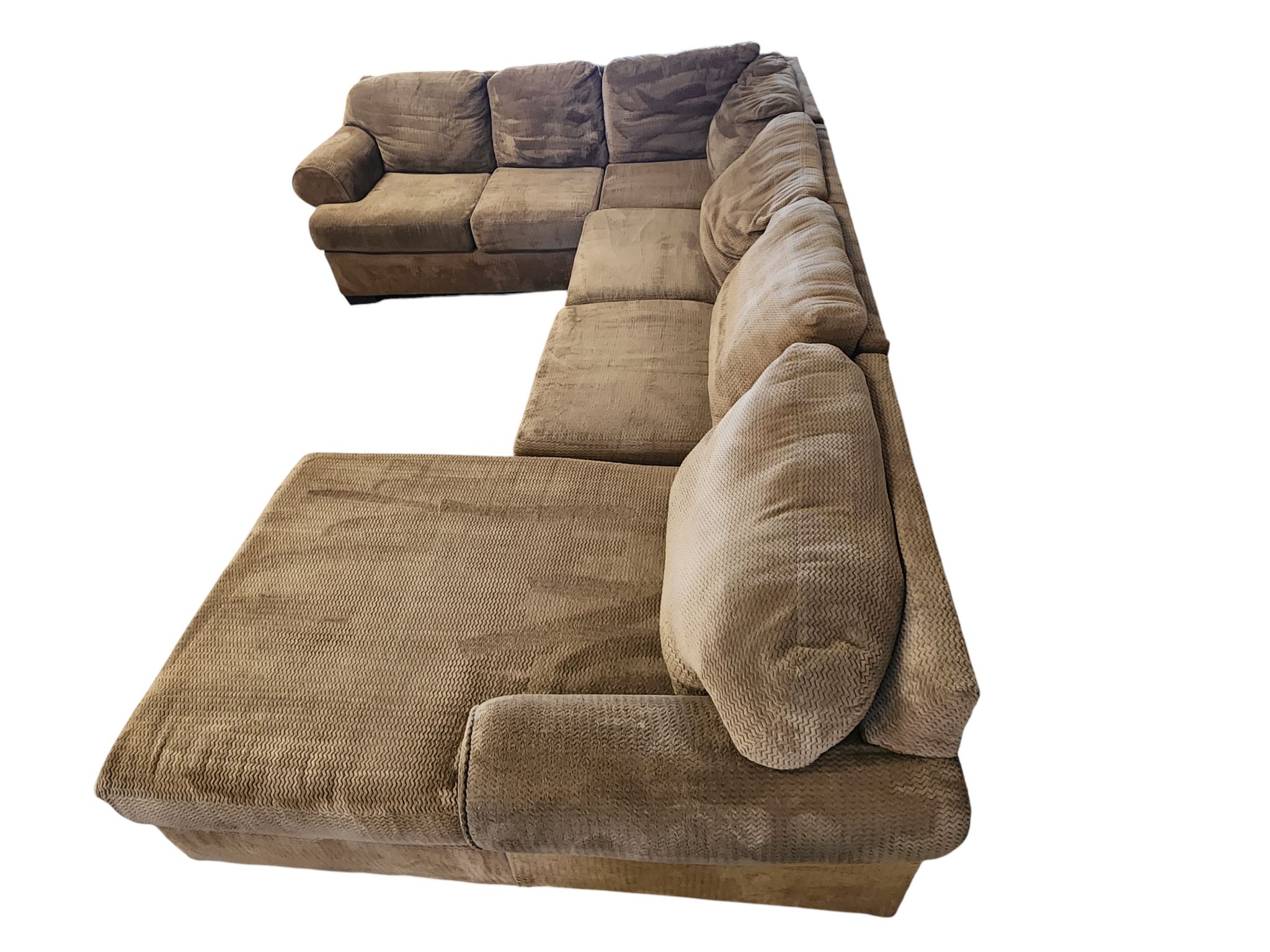 Light Brown U-Shaped Sectional - Image 4
