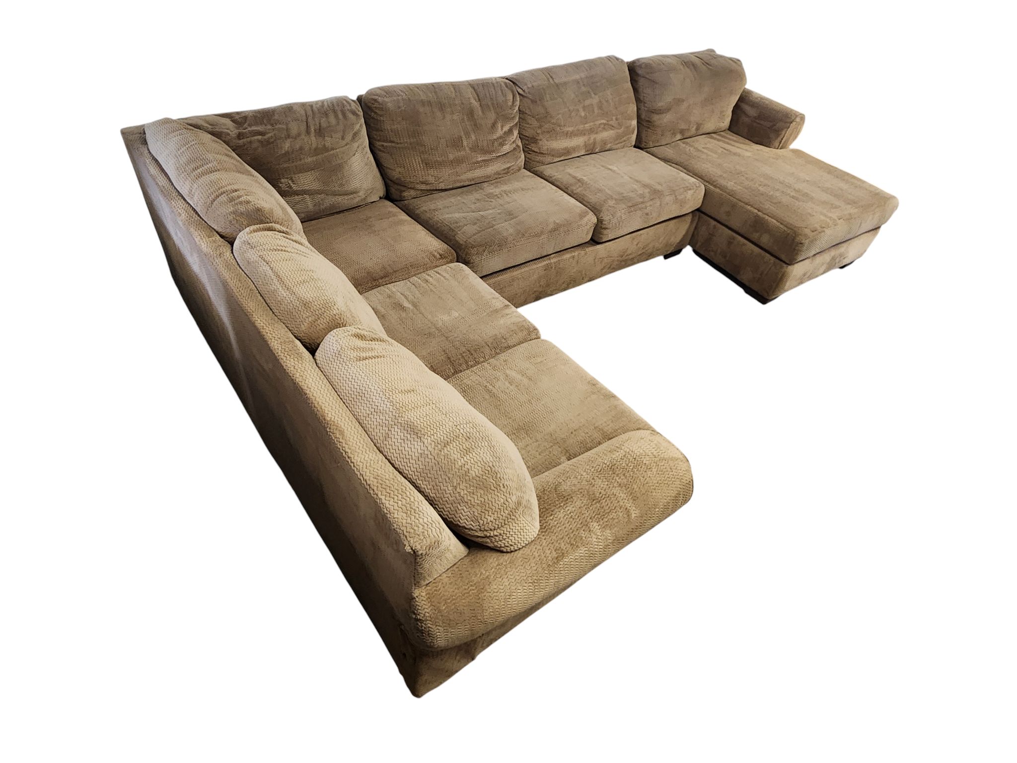 Light Brown U-Shaped Sectional - Image 3