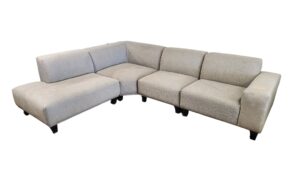 4pc Gray Modular Sectional with Chaise