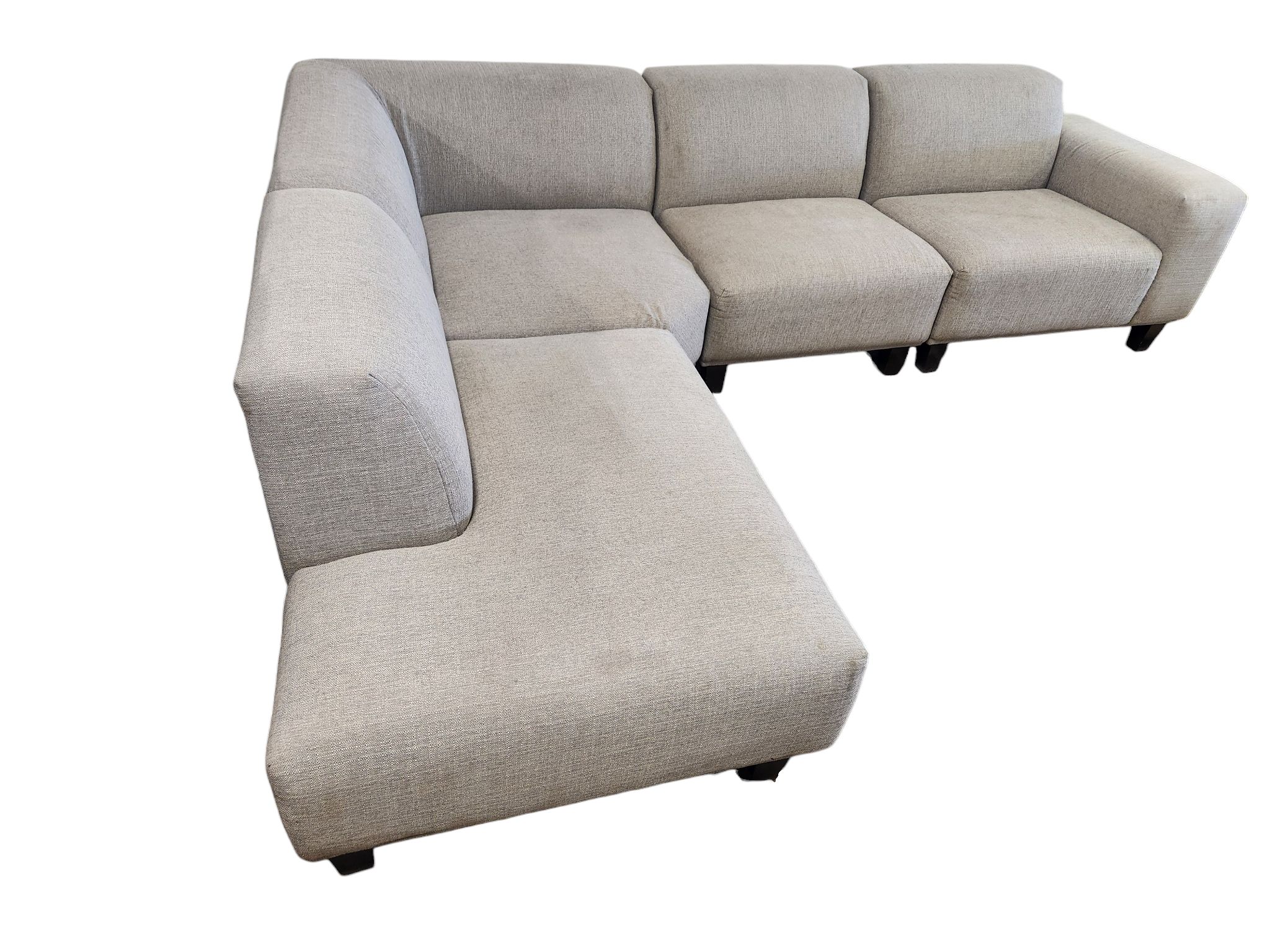 4pc Gray Modular Sectional with Chaise - Image 3