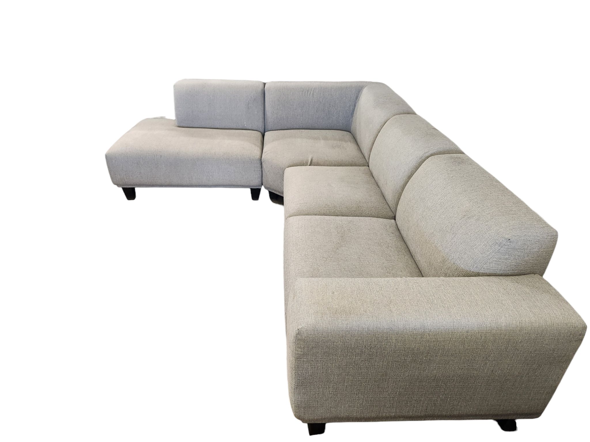 4pc Gray Modular Sectional with Chaise - Image 4