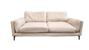 White MCM Oversized Loveseat