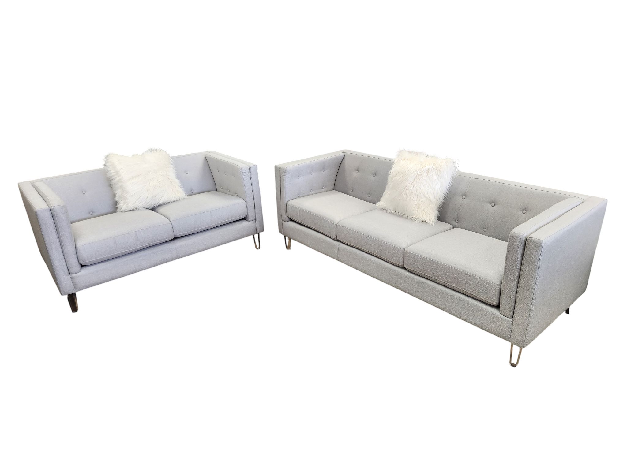 Cloud Gray Couch & Loveseat Set