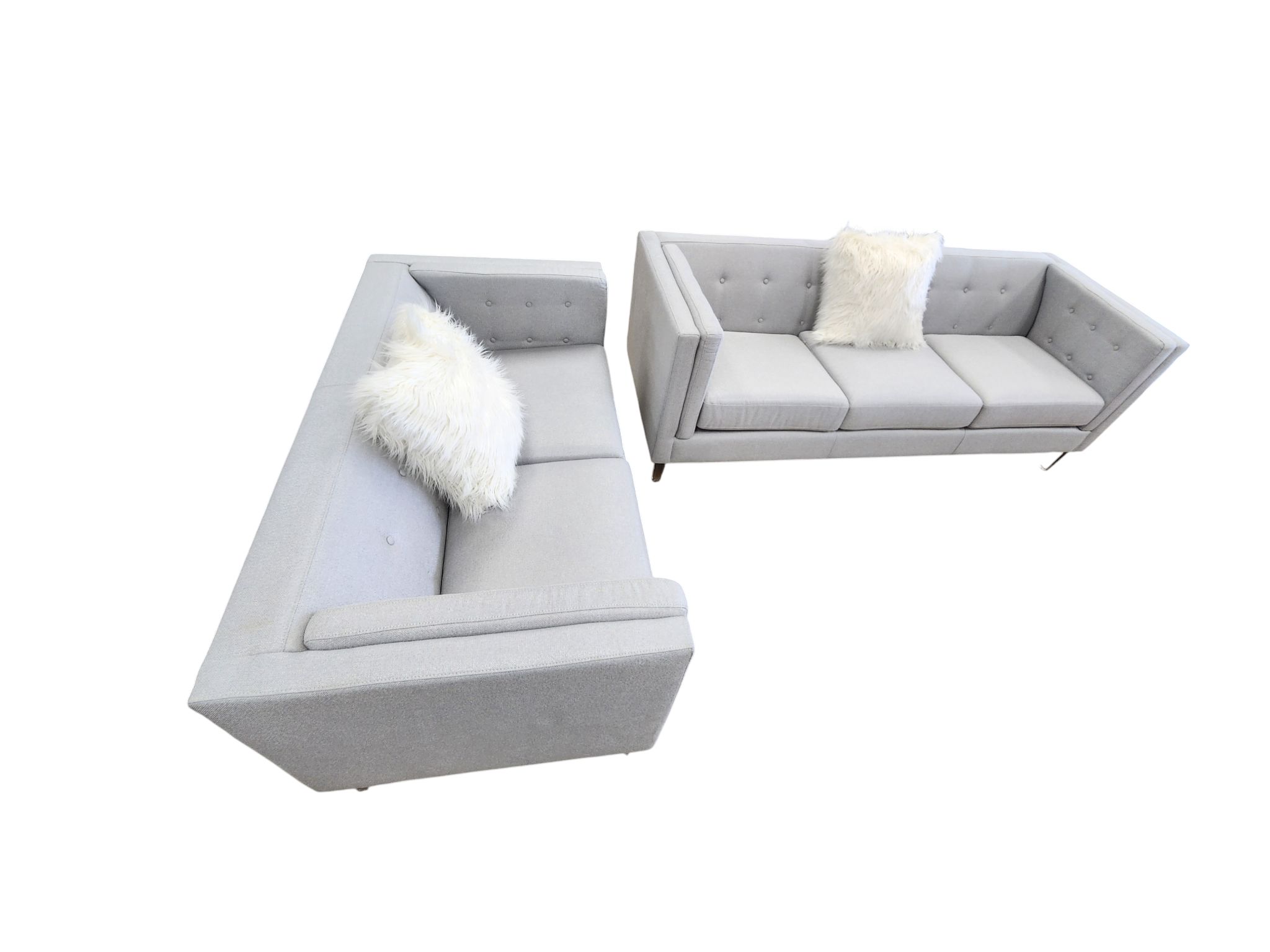 Cloud Gray Couch & Loveseat Set - Image 3