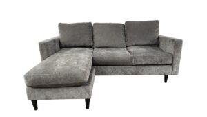 Charcoal Sofa with Reversible Chaise