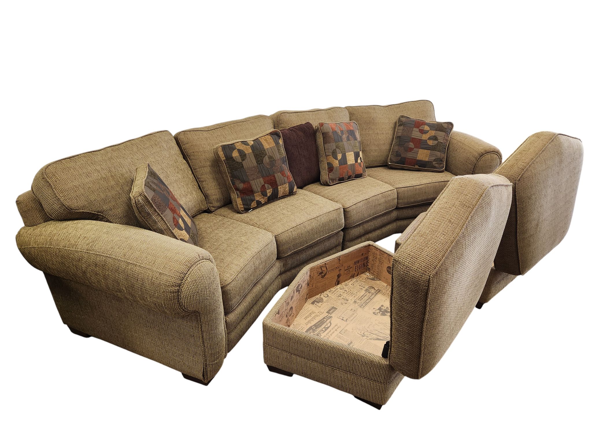 Vintage Curved Couch