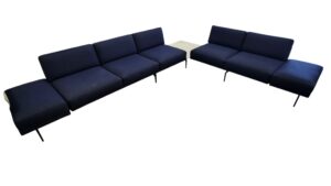 MCM Reversible L Sectional with Granite Table