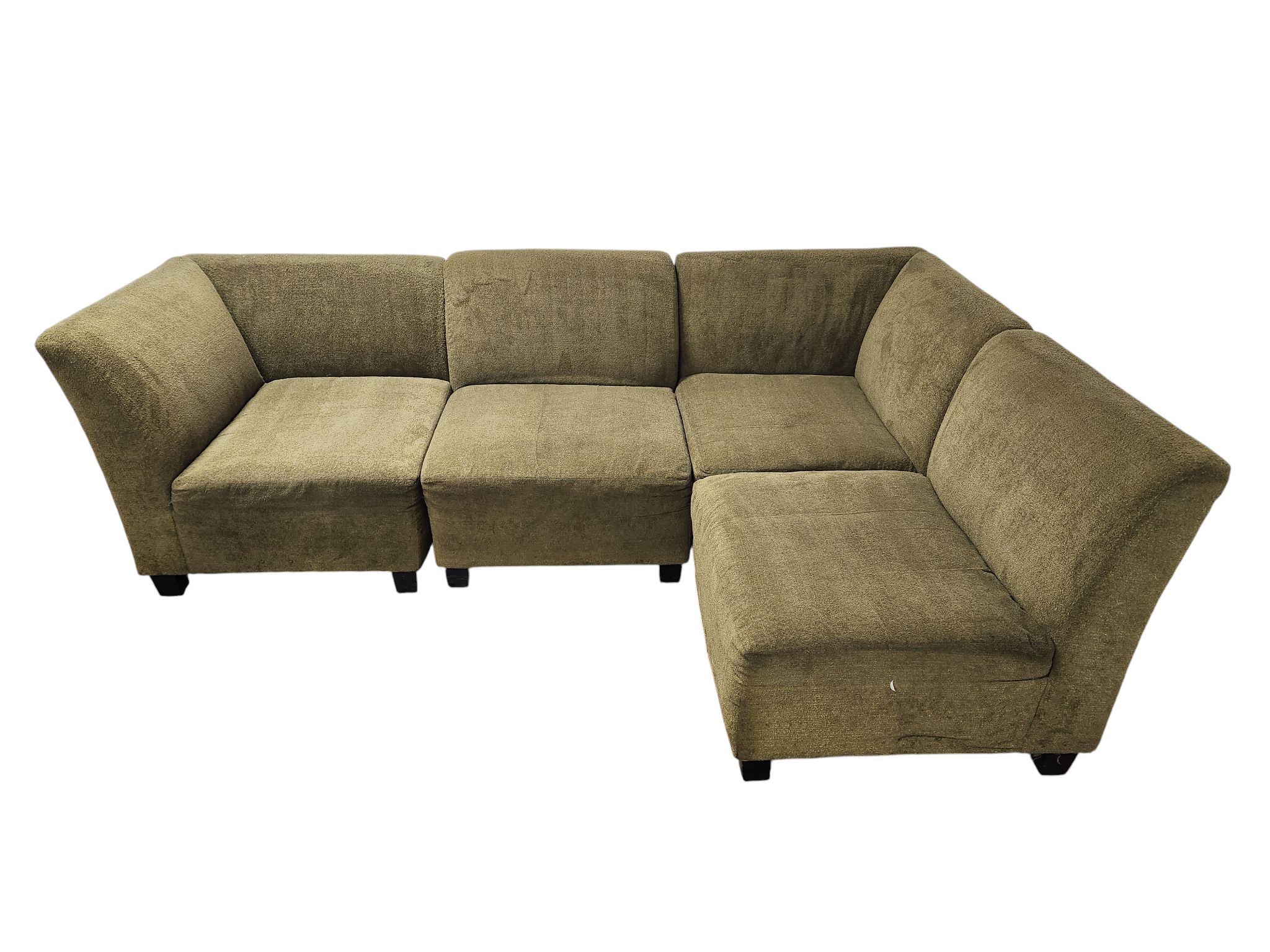 4pc Olive Drab Modular Sectional