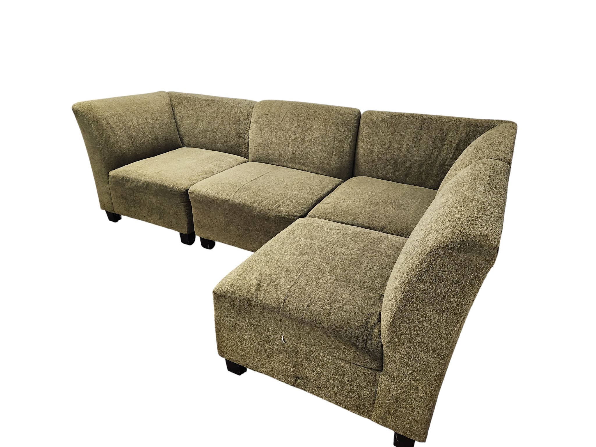 4pc Olive Drab Modular Sectional - Image 3