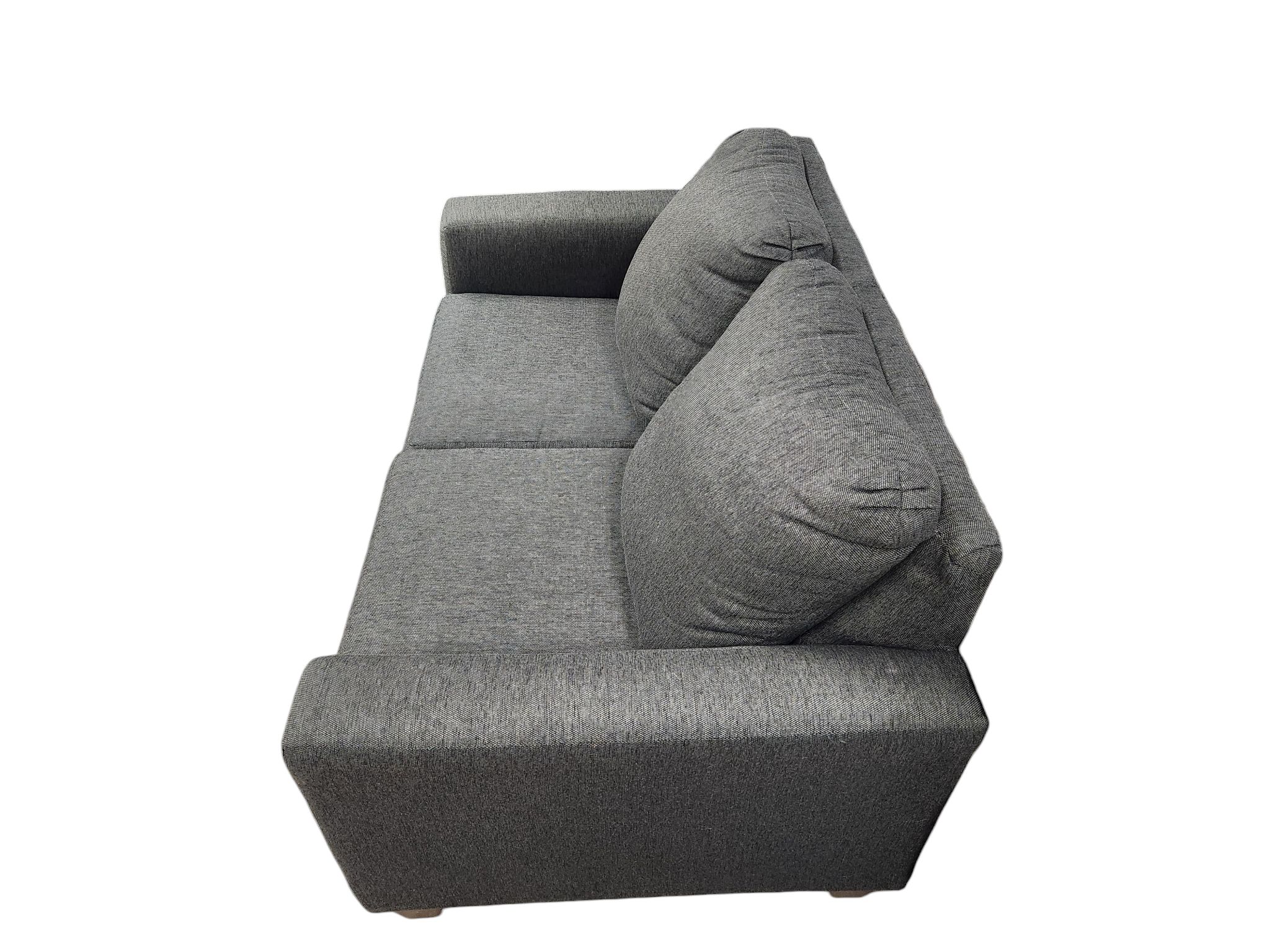 Charcoal Gray Twin Size Pullout Loveseat - Image 3