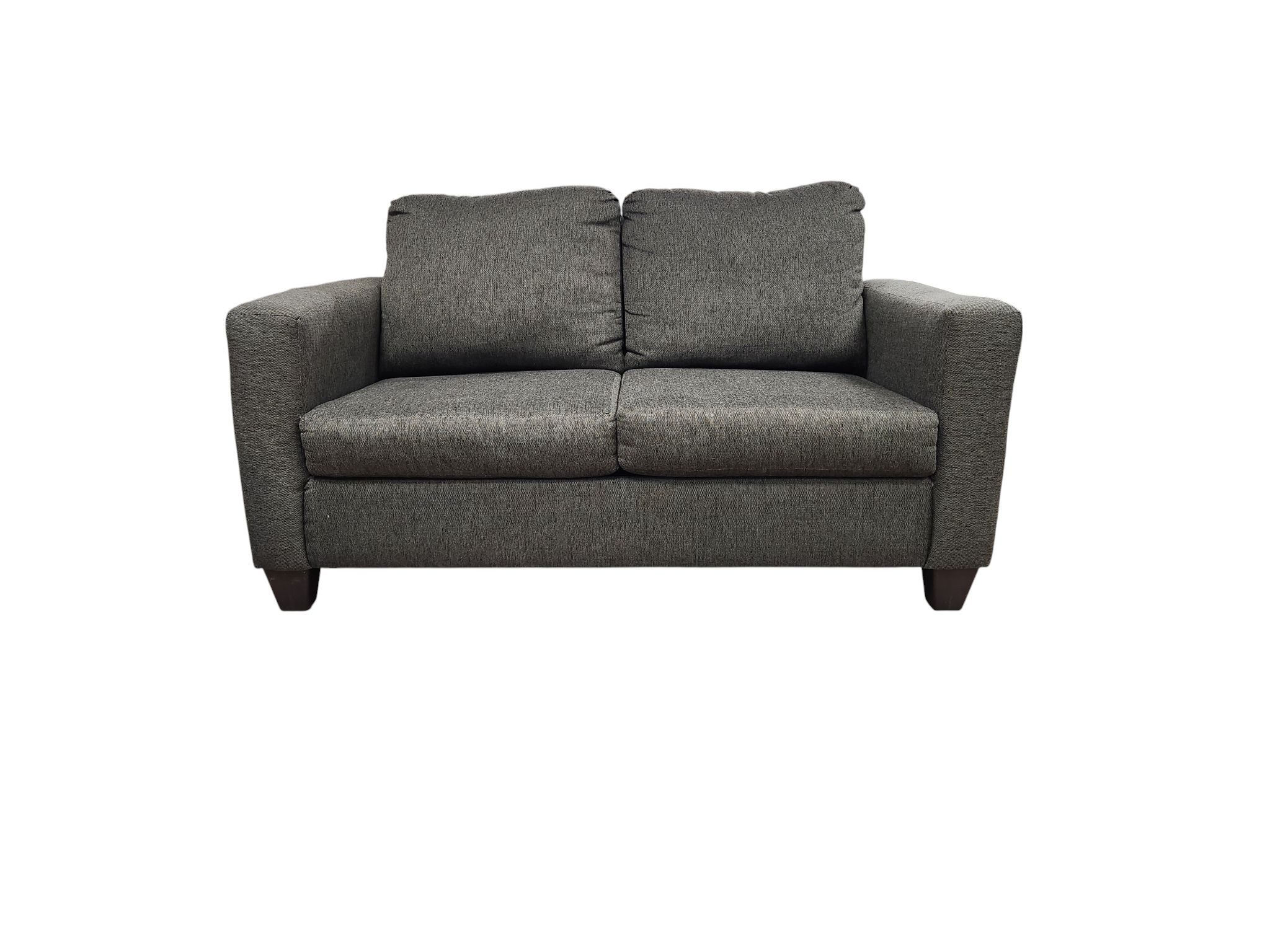 Charcoal Gray Twin Size Pullout Loveseat