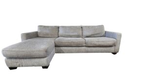 West Elm Modern Gray Sectional with Storage & Pullout Bed