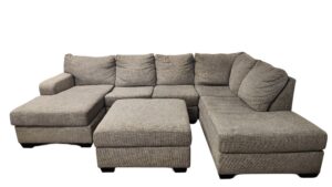 Ashley Furniture Gray Sectional with Ottoman