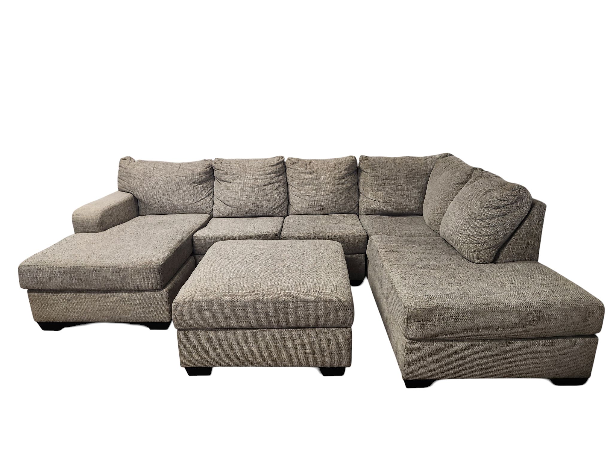 Ashley Furniture Gray Sectional with Ottoman