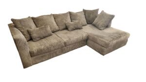 Corduroy Gray L-Shaped Sectional
