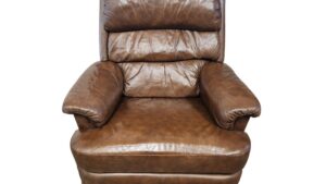 Brown Leather Manual Recliner