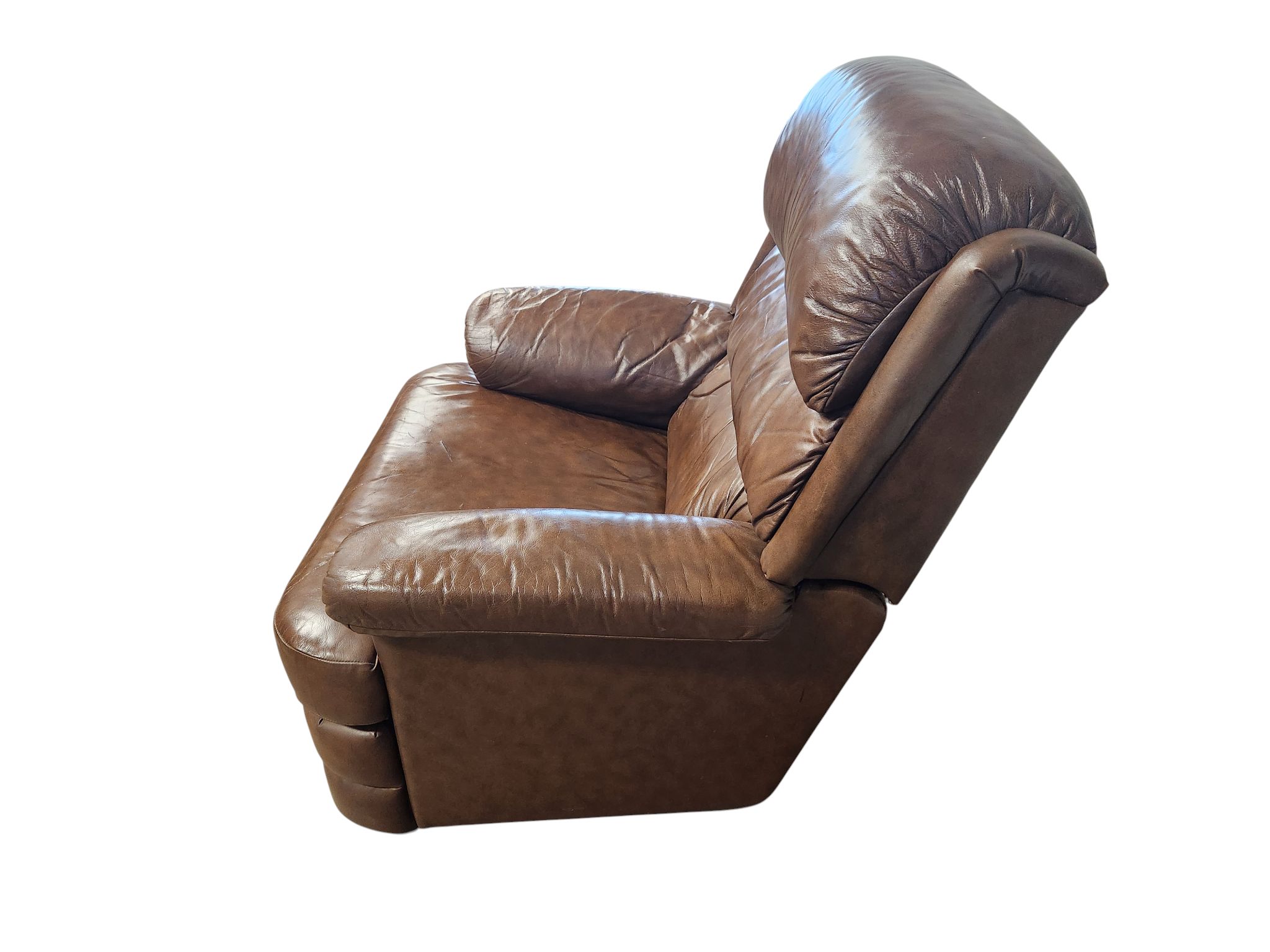 Brown Leather Manual Recliner - Image 4