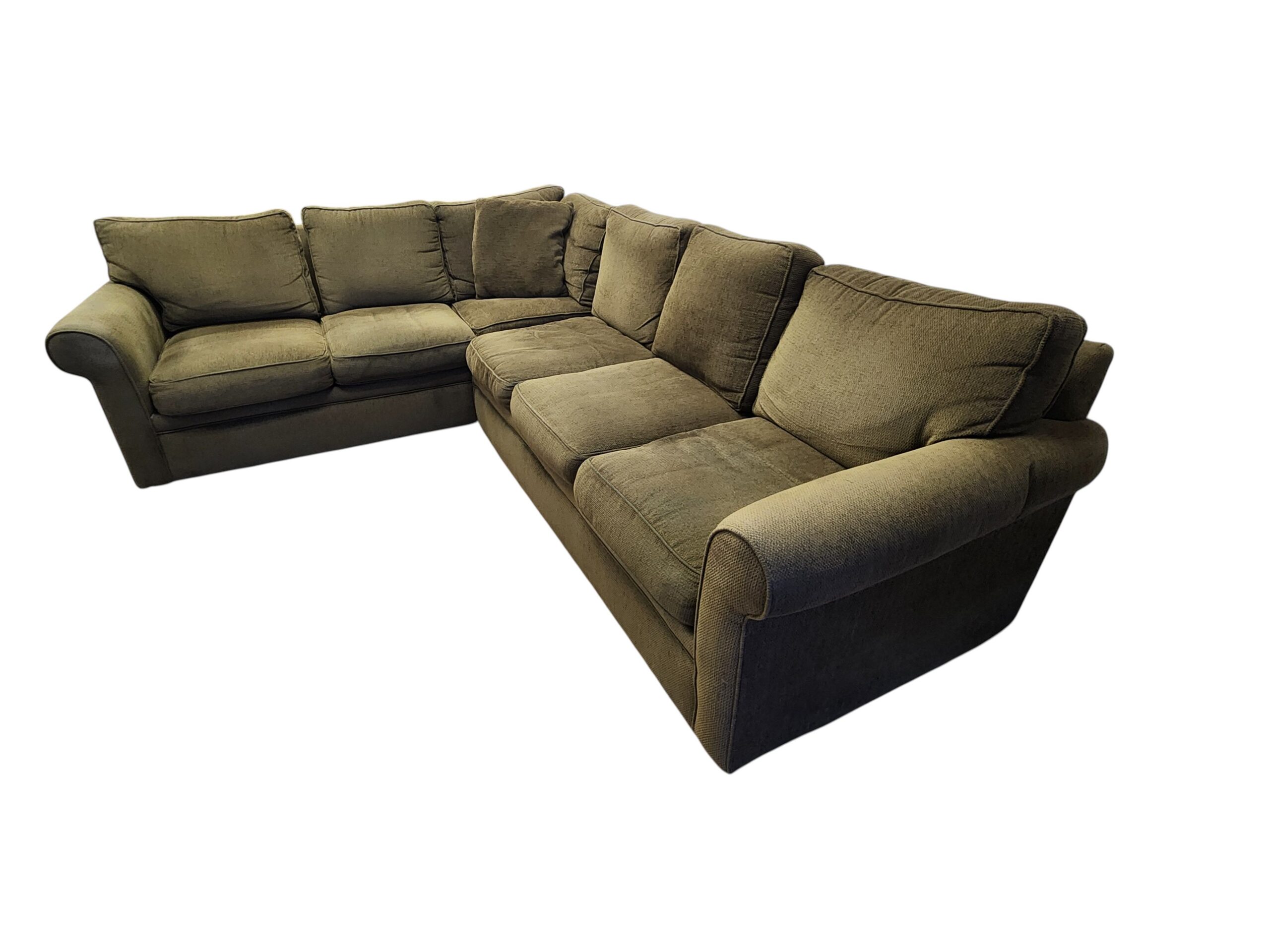 Modern Green L Sectional - Image 4