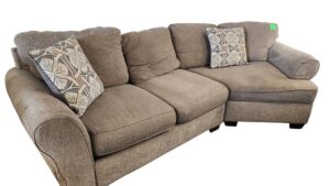 Ashley Furniture Tan Sectional with Cuddler
