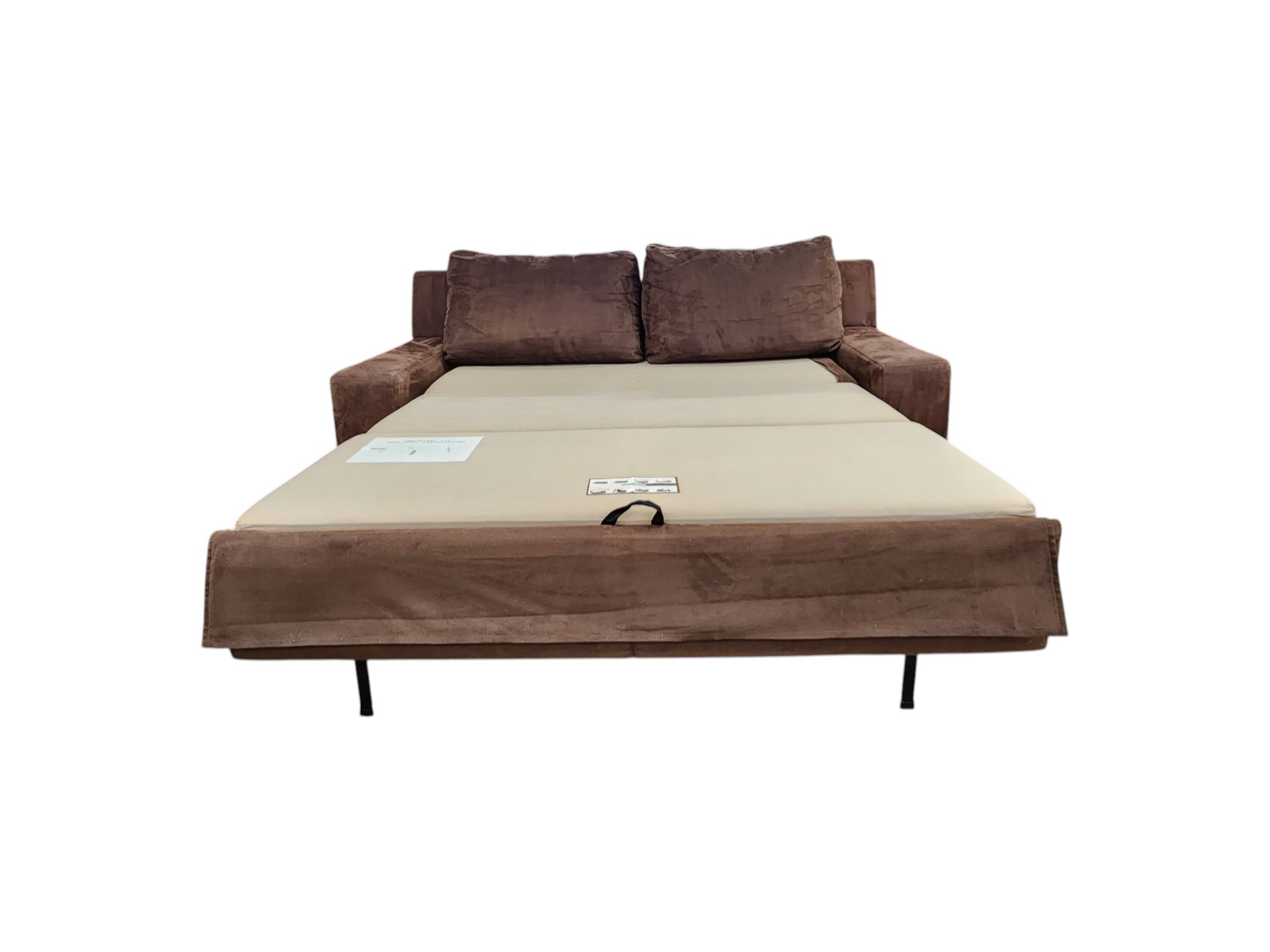 Room & Board Chocolate Pullout Sofa - Image 5