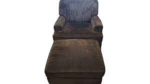 Modern Brown Chair with Ottoman