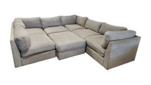 Metro Loft Oversized 4pc Gray Sectional with Ottoman