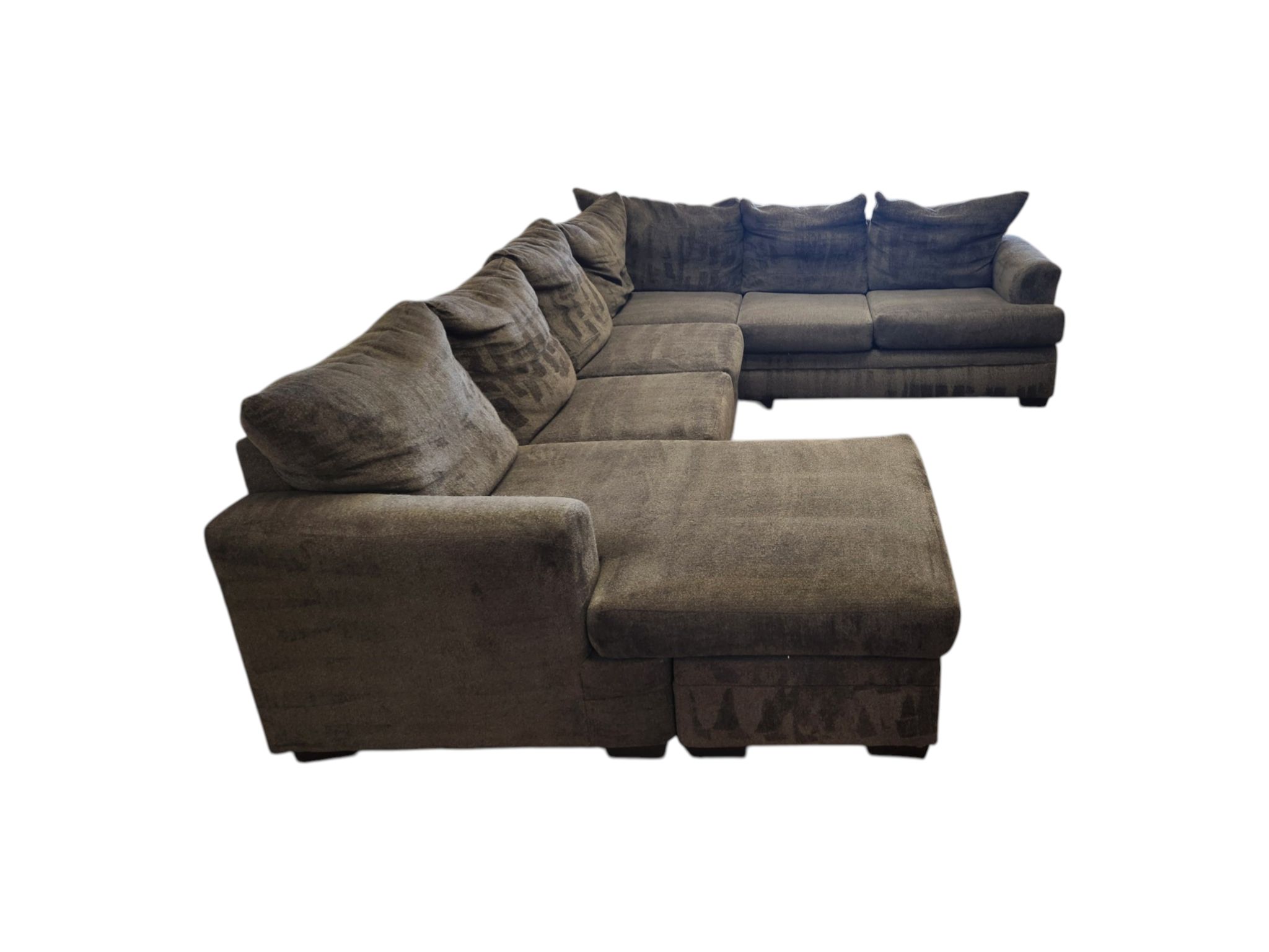 Gray Reversible Chaise U-Shaped Sectional - Image 2