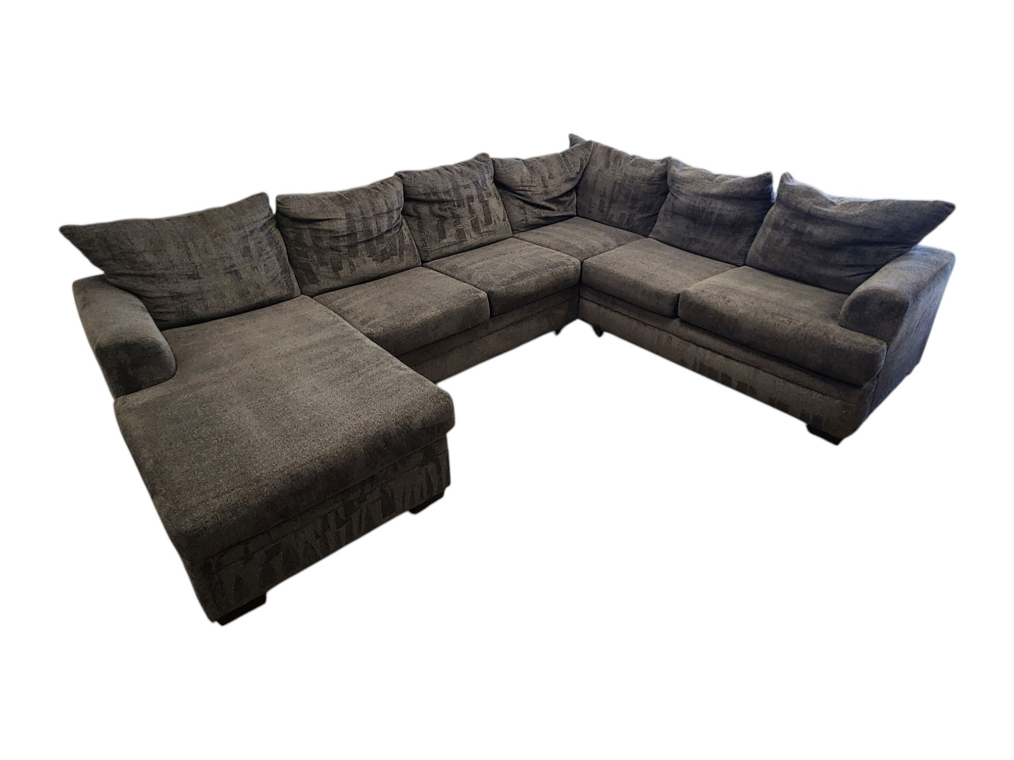 Gray Reversible Chaise U-Shaped Sectional
