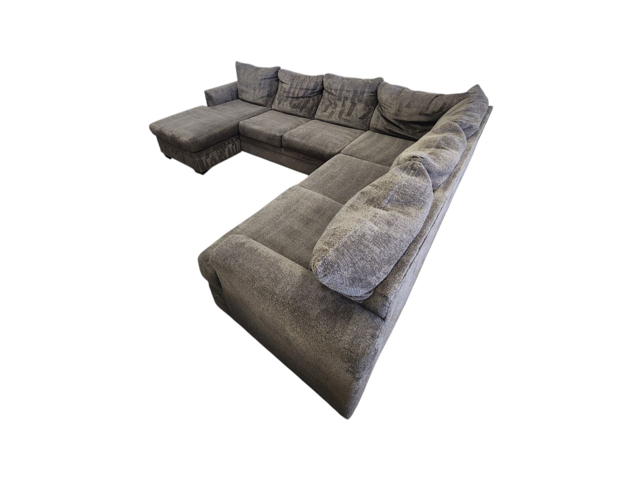 Gray Reversible Chaise U-Shaped Sectional - Image 3