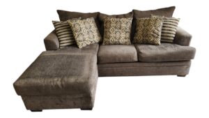 Brown Modern Sectional with Reversible Chaise