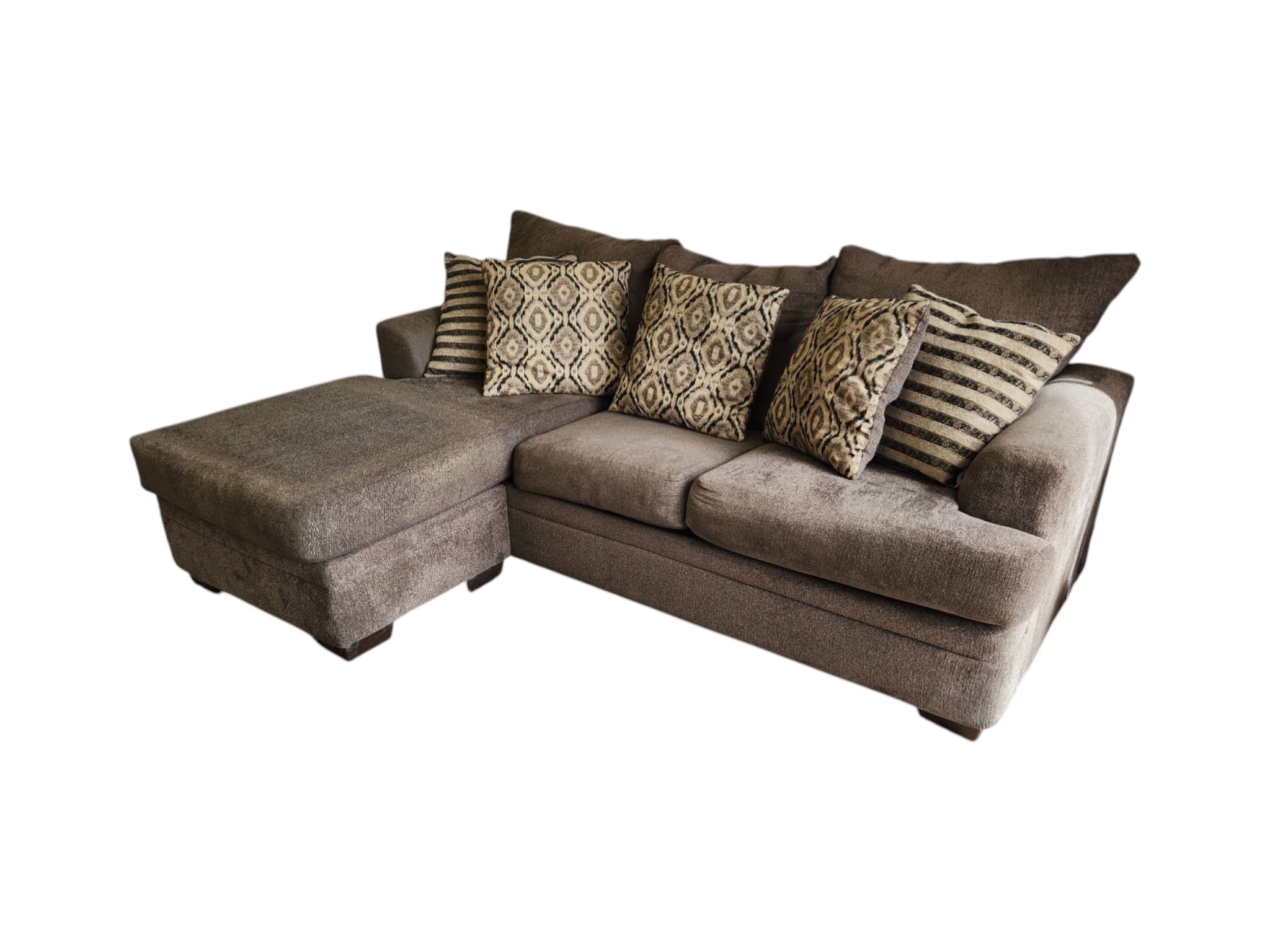 Brown Modern Sectional with Reversible Chaise - Image 2