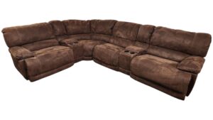 6pc Reclining Sectional with Cupholders