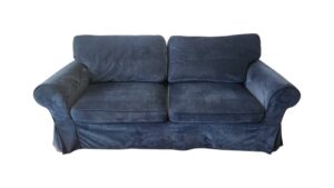Navy Blue Loveseat with Pullout Bed
