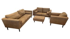 MCM Couch, Loveseat, Chair & Ottoman Set