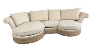 Charleston House 3pcs Light Tan Semi Circle Couch
