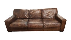 Brown 3-Seat Leather Couch